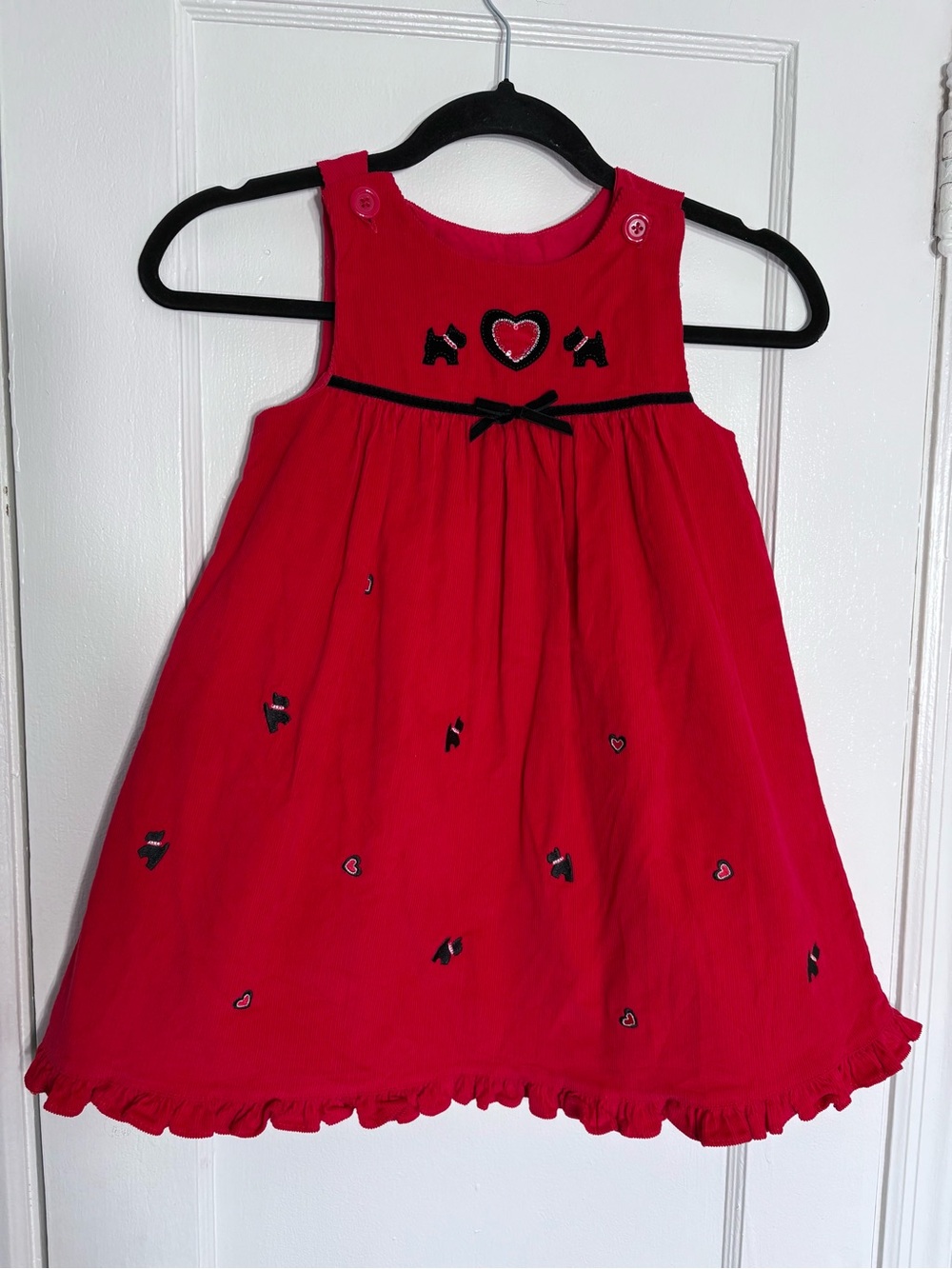 Good Lad Red Sleeveless Heart Appliqué Dress
